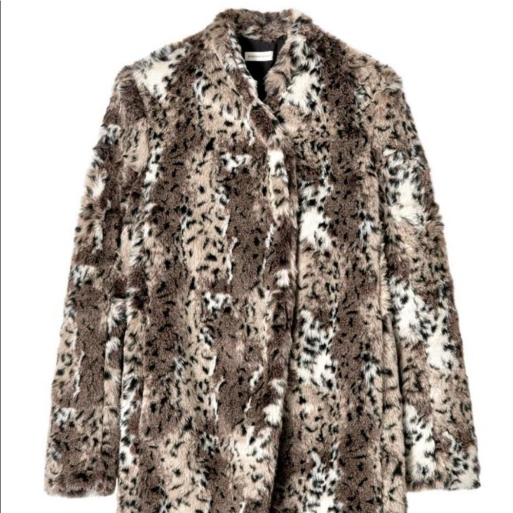 Faux Fur Leopard Coat